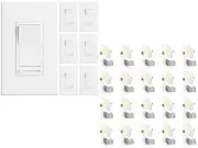 Amico 6 Pack Dimmer Light Switch & Amico 20 Pack 6 Inch 5CCT Ultra-Thin LED R...