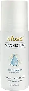 nfuse Magnesium Deodorant - Natural Roll On Deodorant - Unscented 80ml