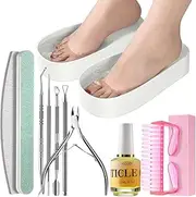 Toe Nail Soaking Bowl, Acetone Soak Off Bowl,Toe Soak Tray,Soak Off Gel Polish Remover Bowl,Foot Soak Pedicure Bowl, Pedicure Tools Set