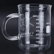 Transparent Beaker Mug With Measuring Scale For Hot Drinks YAN