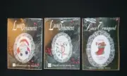 Christmas Cross Stitch Kit Set of 3 Lace Ornament Designs For The Needle Vtg
