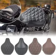 Lorababer Motorcycle Vintage Front Driver Cushion Solo Seat Pad Cover Compatible with T.riumph Bonneville Bobber 2017 2018 2019 2020 2021 2022 2023 Pressure Relief Ride Touring Saddle (Black-style 2)