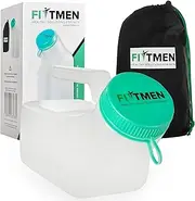 Mens Urine Bottle with Spill Proof Lid 1000ml with Discreet Carry Bag - Pee Bottles for travel with Glow in the Dark Lid Portable Spill Proof Male Urinal for Elderly, Truckers, Pilots and Travel