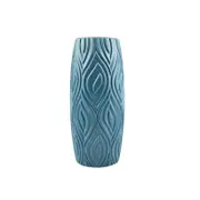 ANYHOUZ Flower Vase Navy Blue Medium Curve Lines Style Nordic Pot Home Decor
