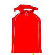 Russell Athletic Tennis Top Womens Large Red Sleeveless Stretch Dri Power NWT