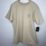 Brixton t shirt Mens size Medium Trademark Supply Vanilla NWT Graphic Logo