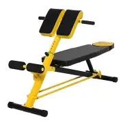 Adjustable Hyper Extension Dumbbell Weight Bench, Foam Leg Holders, Exercise Abs