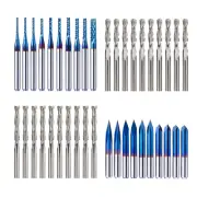 1/8” Shank CNC Router Bits Kit for All Purpose, Triangular Engraving Bits, Spira