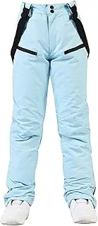 [RIUIYELE] Women's Detachable Ski Bib Pants Outdoor Windproof Waterproof Snow Pants Insulated Warm Pants