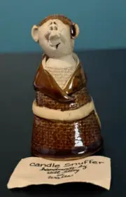 Gill Tilley Friar Monk Figure Candle Snuffers Pottery Made in Wales