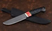 Knife Barracuda-2 steel X12MF handle black hornbeam carved acrylic