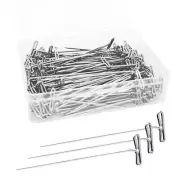 200 Pack 2 Inch Sewing T Pins for Wigs Foam Head Sewing Craft Quilting