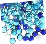 Ciieeo Glass Bead Rocks for Fish Tank Decoration Flat Beads for Vases DIY Projects Safe Aquarium Filler Enhance Indoor Decor Floral Arrangements
