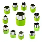 Lot of 12 Vegetable Cookie Cutters, Mini Pie and Fruit Cookie Cutters