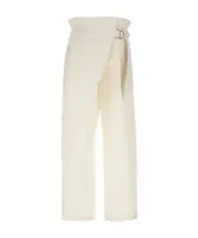 Issey Miyake Enfold Elastic Waist Trousers 0.0 White