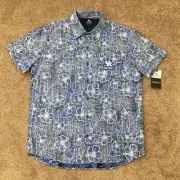 Top Of The World Kentucy Wildcats Button Front Shirt Mens L Multicolor Floral SS