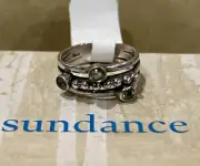 NWT Sundance Catalog Silver “Three Times Peridot Ring” size7 $88