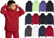 [BILLIONHATS] Wholesale 24 Pack Kids Hoodie Sweatshirts Bulk, Zipper, EcoSmart Yarn, Boys Girls Unisex, Charcoal Gray
