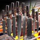 Japanese Kitchen Chef Knife Set Steel Damascus Style Cleaver Knives