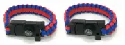 2 set * 5-in-1 Paracord Multi-Functional Braided Survival Bracelet Compass Camp