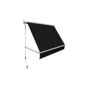 Awntech 5 ft. Mesa Window Retractable Awning Black - 24 x 24 in.