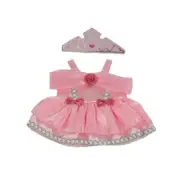 Pink Princess Outfit for 6-10 Build Bears Stuffed Toys, Build Bear Accessories