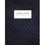 CORNELL NOTES NOTEBOOK: CORNELL STYLE PAPER JOURNAL COLLEGE RULED NAVY GOLD DIAMONDS