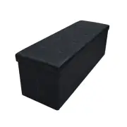 Otto & Ben Folding Chest with Memory Foam Seat Tufted Faux Leather Trunk Bedr...