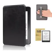 StylePro Kindle Package, Paperwhite 7" Case With Hand-strap Plus Screen Protector, Black