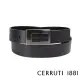 【Cerruti 1881】限量3折 義大利頂級小牛皮皮帶 全新專櫃展示品 CECU05523M(黑色 贈送禮提袋)