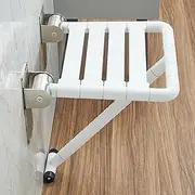 Gliron Folding Shower Bath Seat,Stainless Steel Wall-Mounted Barrier-Free Bathroom Stool,Safety Bath Chair for Elderly, Pregnant, Handicap & Disabled