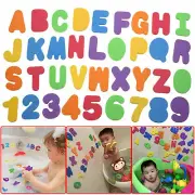 Fashion Baby Kids Foam Letters Numbers Floating Bathroom Bath tub Toy 36pcs/set