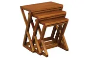 CT Manhattan Solid Mahogany Timber Z Style Nest of Table