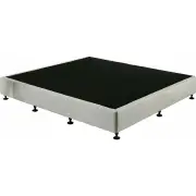 Palermo King Ensemble Bed Base Platinum Light Grey Linen Fabric
