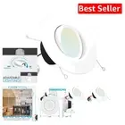 Dimmable Adjustable Gimbal LED Recessed Lighting - 5 Color Temperatures, 4 Pack