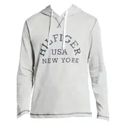 Tommy Hilfiger Mens Size M Sleepwear Jersey Pyjama Hoodie Home Loungewear Grey