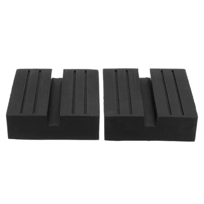 1X(2Pcs Universal Car Slotted Lift Trolley Jack Disk Rubber Pad Guard5272