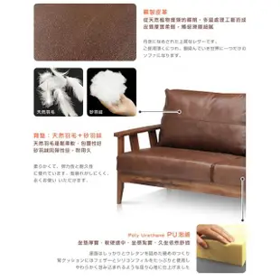 【DAIMARU 大丸家具】GRILL古里魯胡桃木兩人座沙發-真皮座墊
