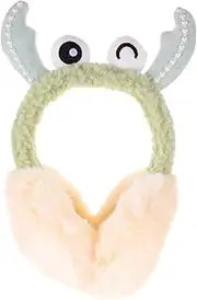 [Yardenfun] Cartoon Crab Earmuffs Furry Furry Earmuffs Foldable Ear Warmer Ear Cover Women Headbands Animal Ears Headband Headbands for Men Earmuffs for Winter Women Headband Ear Muffs