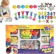 Sand Toys Set | Sandbox Toys Beach Tool Sensory Mold Kit - Educational Fine Motor Skills Learning Digging Playset for Easter, Birthday, Children's Day