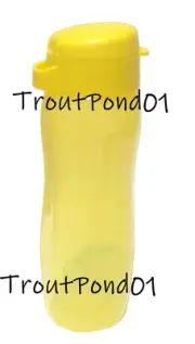 TUPPERWARE Eco Bottle Sports Water 16 oz Wide Mouth Flip Top Cap Slim Yellow