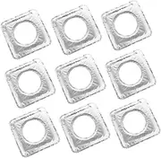 KOMBIUDA 10pcs Stove Burner Covers Electric Stove Cover Gas Range Stove Protectors Square Stove Burner Cover Gas Stove Liners Gas Stove Protectors Burners Gas Oven Covers for Top Silver