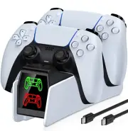 For PS5 PlayStation5 Controller Dual USB Charger LED Dock Station Charging Stand