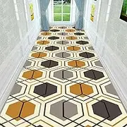 Extra Long Hallway Runner Rug Door Mat Indoor Non Slip Washable Heavy Duty Large Rugs Runners Hall Corridor Doorway Stairs Rugs Living Room Floor Carpet Mat Retro Hallway Rug,1m x 1.5m