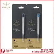 Parker Quink Flow Ball Pen refill Black/blue Ink Color Medium Set of 6 Refiils