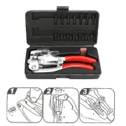 Set of 16 Pieces Metal Hole Punch Tool Set Comfortable Grip with Storage Box