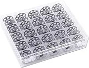 CKPSMS Brand - Metal Bobbins #0115367000 Compatible with/Replacement for BERNINA Brand 330,350,350PE,380,530,550QE,B215,B330,B380,1120,1130 (0115367000 25PCS with Plastic Box)