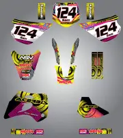 Full Custom Graphic Kit Kawasaki KX 80 - 1998/2000 stickers / decals