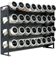 4 Tier Countertop Spice Rack Organizer for Kitchen Cabinet Pantry or Wall Mou...