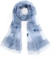 Ladies Multifunction Scarf Women's Fashion Print Long Scarves Floral Neck Scarf Shawl Wrap Beach Towel,A,80 * 190CM